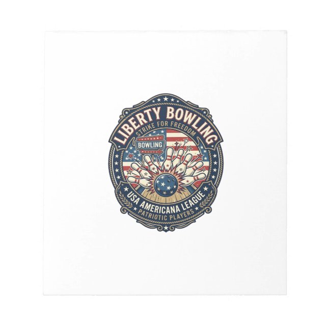 Bloc-note Liberty Bowling Patriotique Bowling Patriotique Vi (Devant)