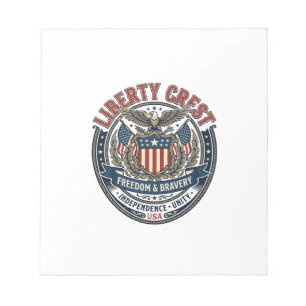 Bloc-note Liberty Crest Patriotique Patriotique Héraldique B