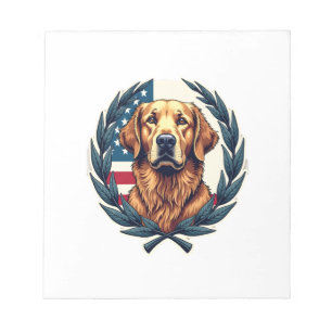 Bloc-note Liberty Golden Retriever Vintage Tee Patriotique