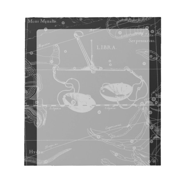 Bloc-note Libra Constellation Hevelius vers 1690 (Devant)