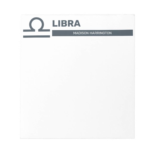 Bloc-note Librairie de signes zodiac Nom personnalisé / Text (Devant)