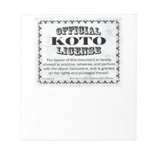 Bloc-note Licence Koto
