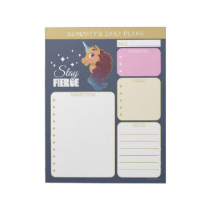 Bloc-note Licorne Afro Divine la Licorne