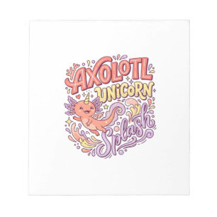 Bloc-note Licorne Axolotl Licorne Splash Fantaisiste Bac Bla