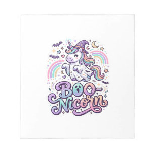 Bloc-note Licorne Boo-licorne Vecteur Premium Conception Vec