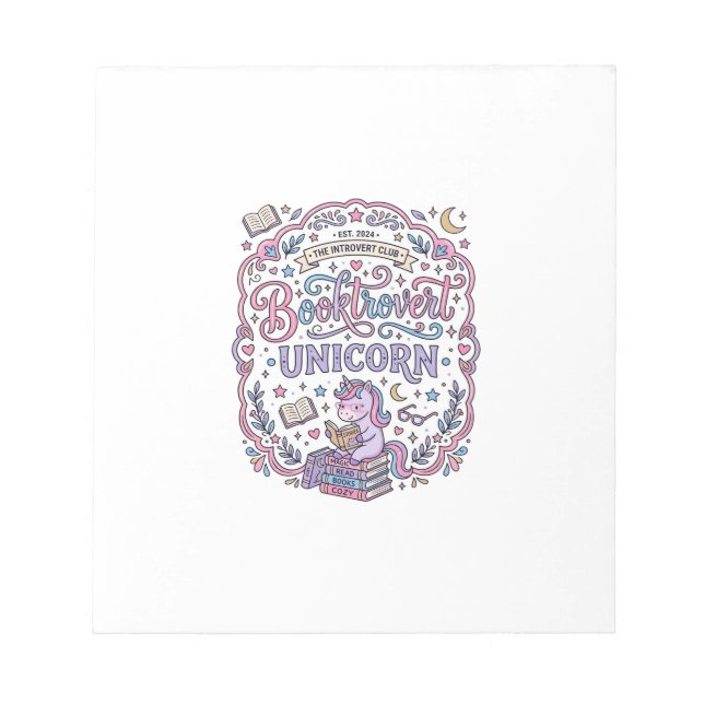 Bloc-note Licorne Booktrovert Licorne Ludique Cadeau Mignon  (Devant)