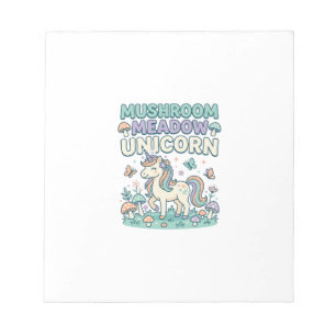 Bloc-note Licorne Champignon Prairie Licorne T-Shirt Mode De