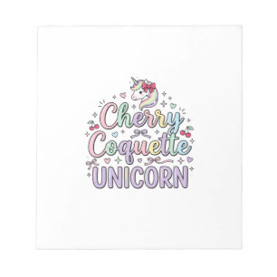 Bloc-note Licorne Cherry Coquette Licorne Original Zazzle De