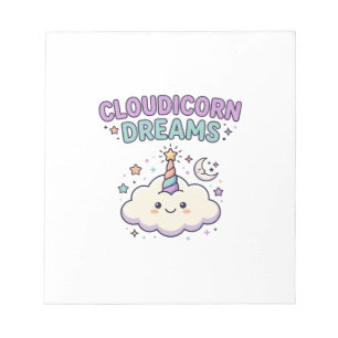 Bloc-note Licorne Cloudicorn Dreams T-Shirt Graphique Tendan