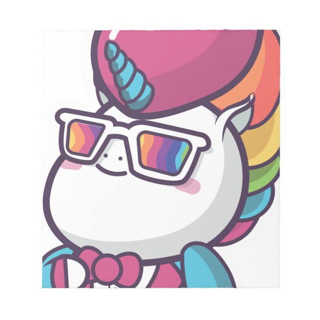 Bloc-note licorne cool (Devant)