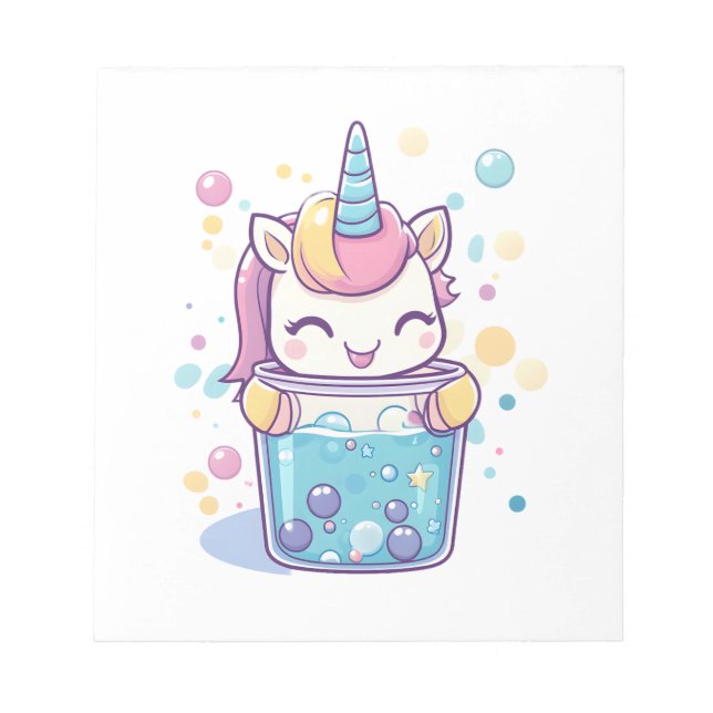 Bloc-note Licorne de Bubble Tea (1) (Devant)