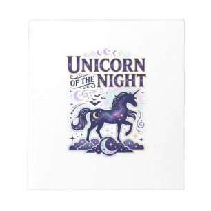 Bloc-note Licorne de la conception graphique de nuit Zazzle