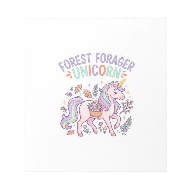Bloc-note Licorne Forest Forager Licorne Conception Graphiqu (Devant)