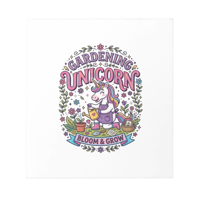 Bloc-note Licorne Jardin Licorne Commercial Cadeau Mignon Dé (Devant)