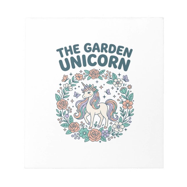 Bloc-note Licorne Le Jardin Licorne T-Shirt Design Tendance_ (Devant)