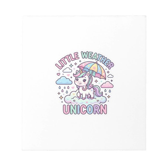 Bloc-note Licorne Little Weather Licorne Conception Graphiqu (Devant)