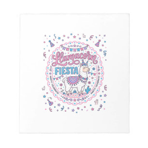 Bloc-note Licorne Llamacorne Fiesta T-shirt Graphique Amusan