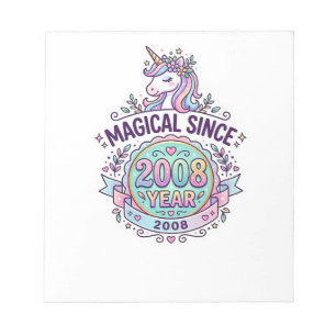 Bloc-note Licorne Magique Depuis Année Graphisme Zazzle D