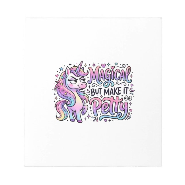 Bloc-note Licorne Magique mais Rendez-le Mesquin Idée Cadeau (Devant)