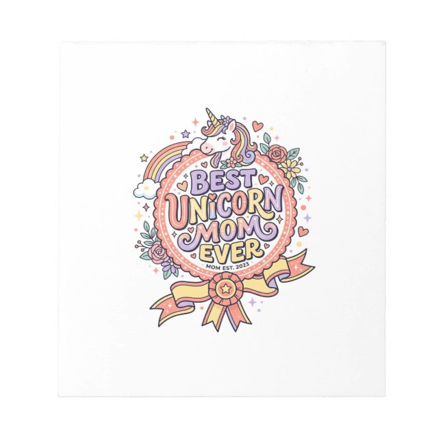 Bloc-note Licorne Meilleure Maman Licorne Jamais Fantaisiste (Devant)