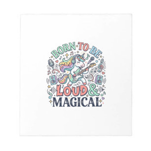 Bloc-note Licorne née pour être bruyante et magique Original