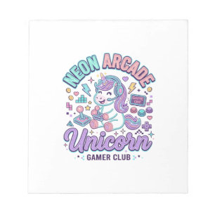 Bloc-note Licorne Néon Arcade Licorne Produit de Style Rétro