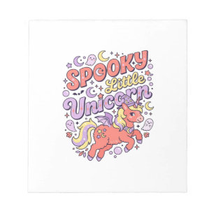 Bloc-note Licorne Petite Licorne Sombre Fantaisie Fond Blanc