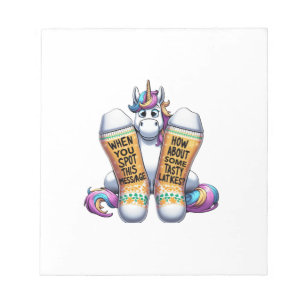 Bloc-note Licorne portant des chaussettes hommes femmes enfa
