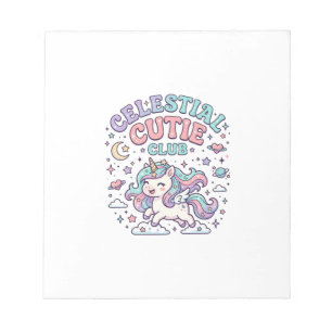 Bloc-note Licorne Produit de Style Rétro Club Céleste Mignon