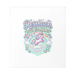 Bloc-note Licorne Réapparition avec des Paillettes Vecteur P