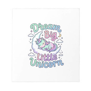 Bloc-note Licorne rêve grand petit cadeau licorne idée vecte