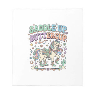 Bloc-note Licorne Sellez Buttercup Kawaii Typographie Desi