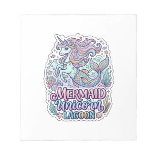 Bloc-note Licorne Sirène Licorne Lagune Conception Graphique