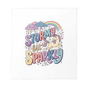 Bloc-note Licorne Tempête mais Étincelante Fantaisiste Merch