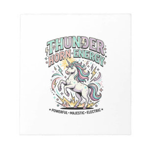 Bloc-note Licorne Thunder Horn Énergie Produit de Style Rétr
