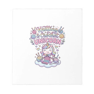 Bloc-note Licorne Tricot Licorne Au Crochet Typographie Ador