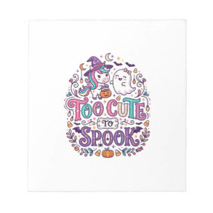 Bloc-note Licorne trop mignonne pour effrayer l'art coloré d