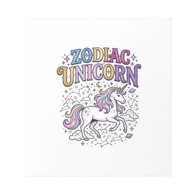 Bloc-note Licorne Zodiaque Licorne Marché de Vecteurs Premiu (Devant)