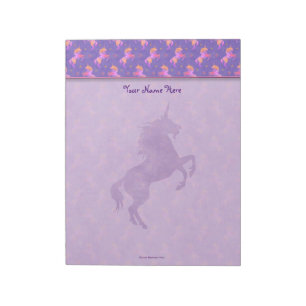 Bloc-note Licornes roses
