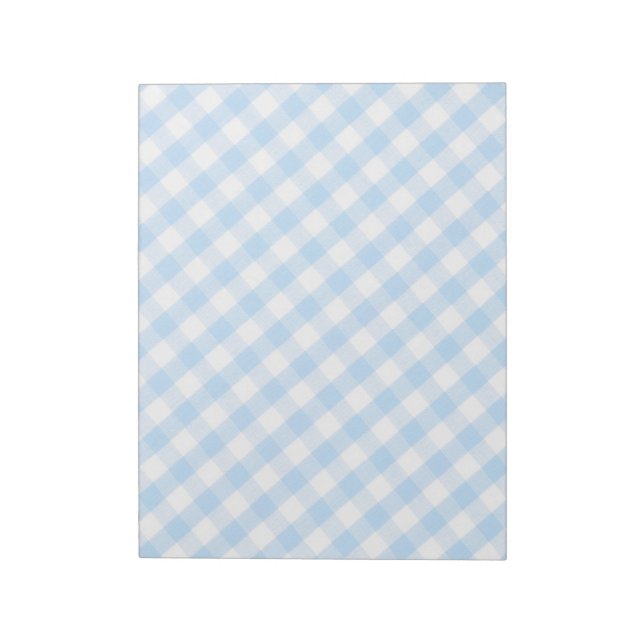 Bloc-note Light blue diagonal gingham (Tourné)