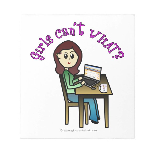 Bloc-note Light Computer Girl (Devant)