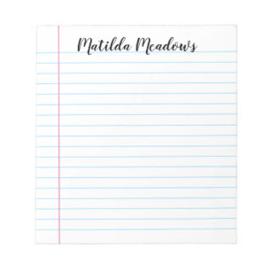 Bloc-note Ligne personnalisée