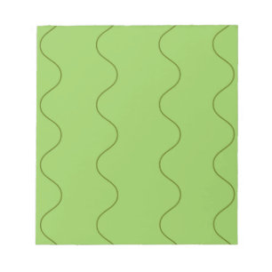 Bloc-note Ligne Super verte Wavy Abstraite moderne minimalis