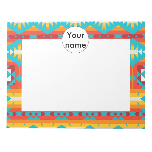 Bloc-note Lignes de formes tribales (Devant)