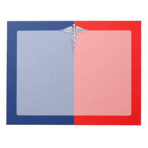 Bloc-note Ligue des symboles médicaux de Silver Caduceus