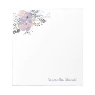Bloc-note Lilac Blooms Floral Personnalisé Papier à lettres
