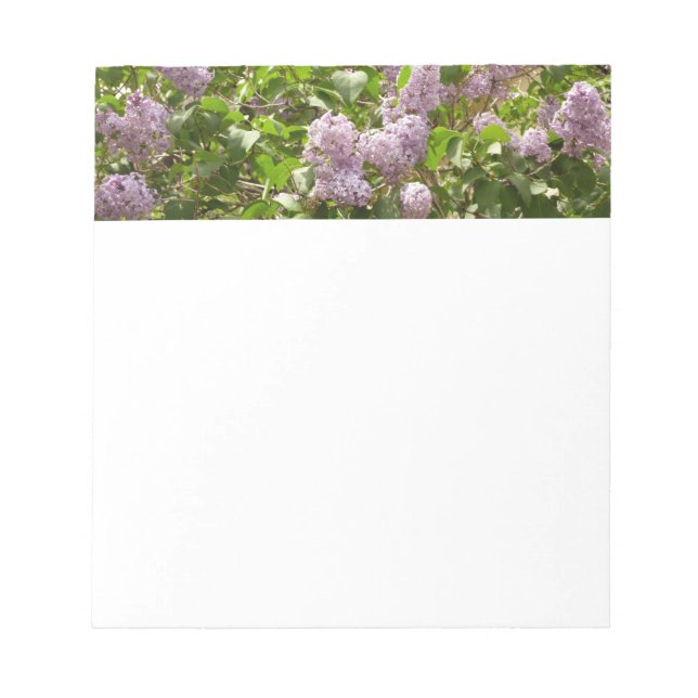 Bloc-note Lilac Bush Belles fleurs de printemps violettes (Devant)