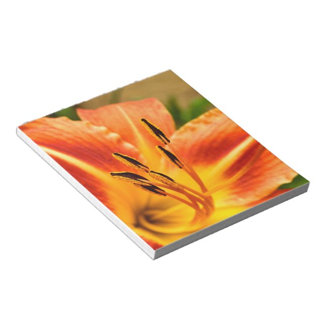 Bloc-note Lily de tigre orange (Incliné)