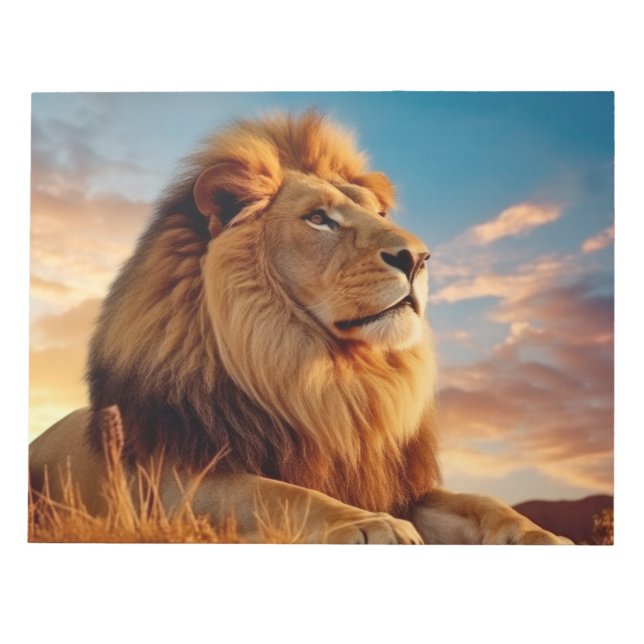 Bloc-note Lion Animal Nature sauvage majestueuse (Devant)