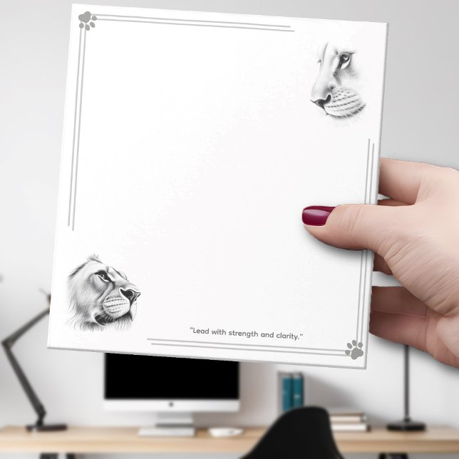 Bloc-note Lion Lionne Diriger avec Force & Clarité (Créateur téléchargé)